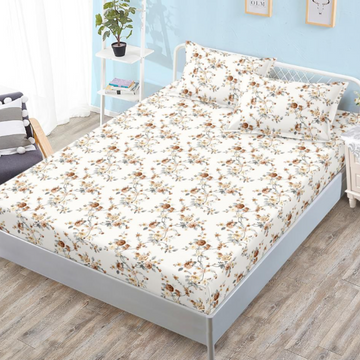 Husa de Pat din Bumbac Finet – Set 3 Piese pentru Confort si Eleganta | COD 0608-S