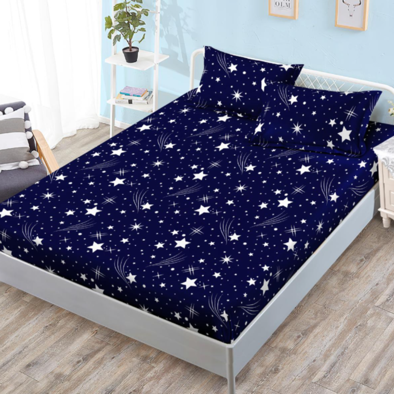 Husa de Pat din Bumbac Finet – Set 3 Piese pentru Confort si Eleganta | COD 0616-S