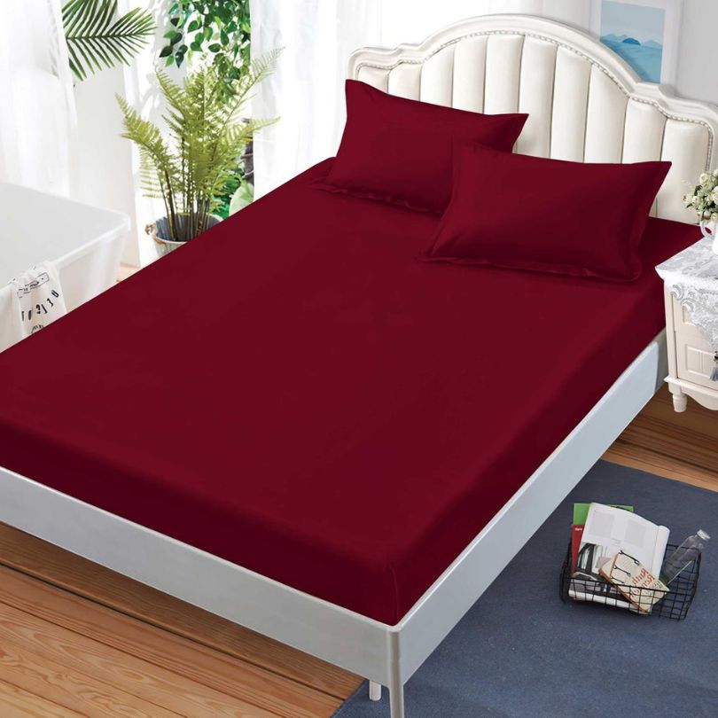 Husa de Pat din Bumbac Finet – Set 3 Piese pentru Confort si Eleganta | COD 1509-S