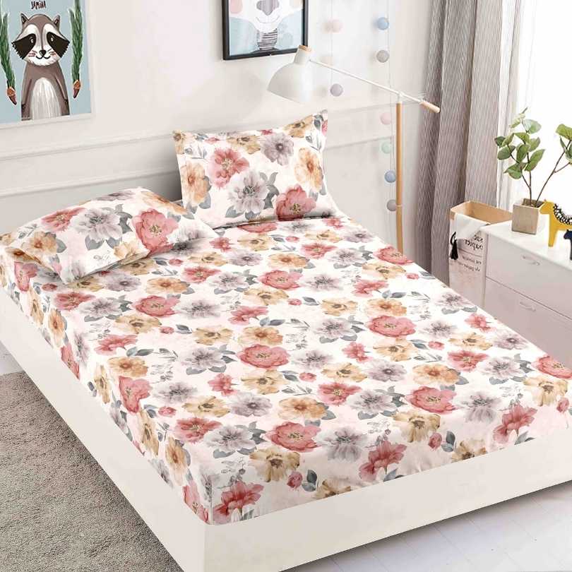 Husa de Pat din Bumbac Finet – Set 3 Piese pentru Confort si Eleganta | COD 1570-J