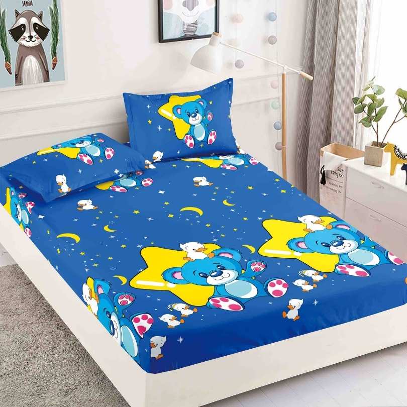 Husa de Pat din Bumbac Finet – Set 3 Piese pentru Confort si Eleganta | COD 1571-J