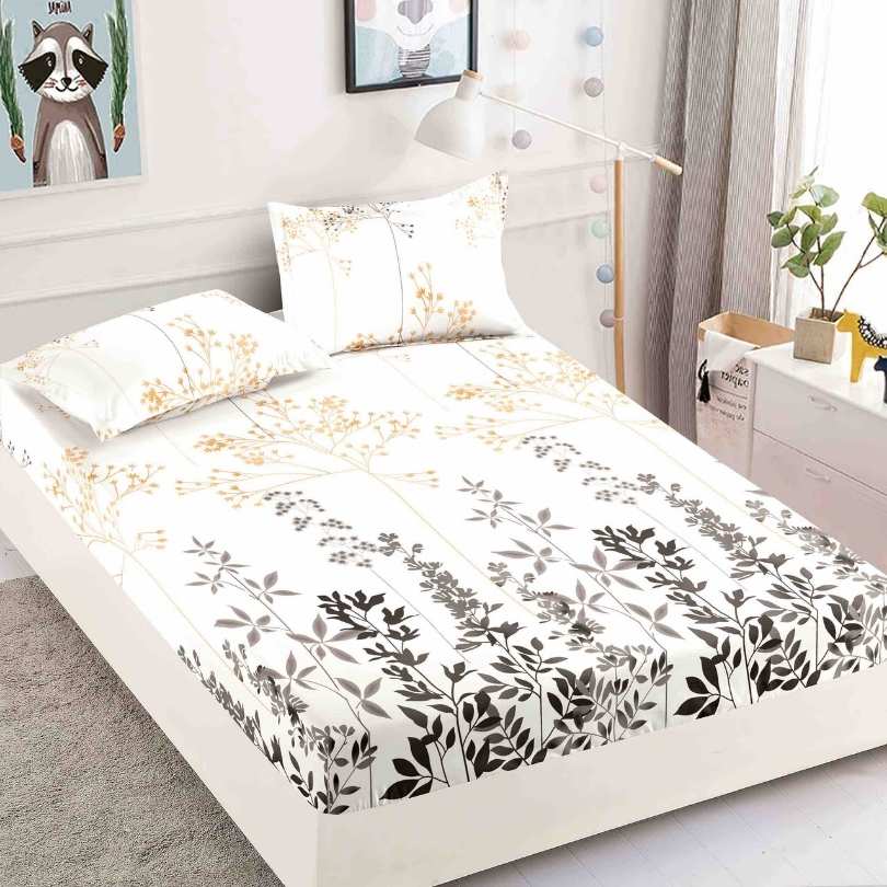 Husa de Pat din Bumbac Finet – Set 3 Piese pentru Confort si Eleganta | COD 1573-J