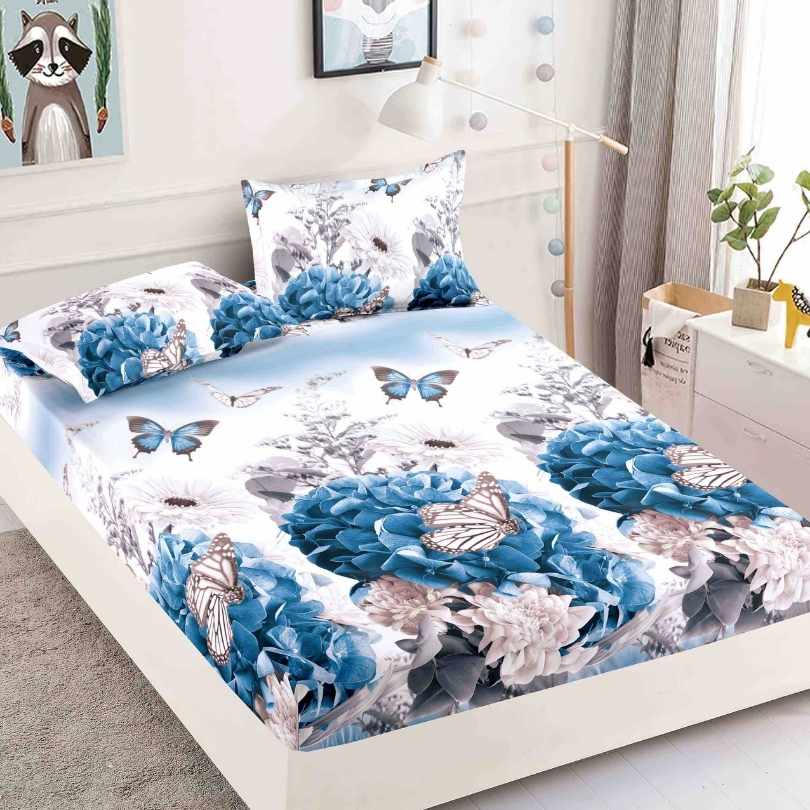 Husa de Pat din Bumbac Finet – Set 3 Piese pentru Confort si Eleganta | COD 1578-J