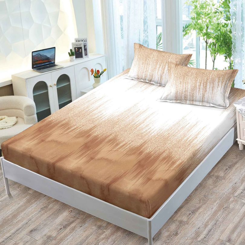 Husa de pat cu ELASTIC, Finet, 3 piese, 160x200x25, 100% bumbac | 0092-PV