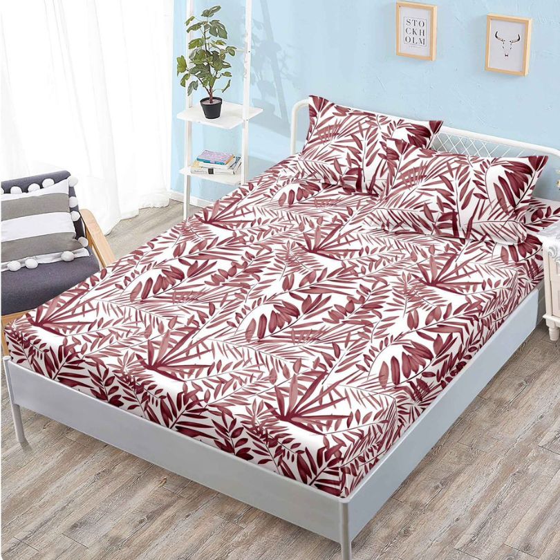 Husa de pat cu ELASTIC, Finet, 3 piese, 160x200x25, 100% bumbac | 0102-PV