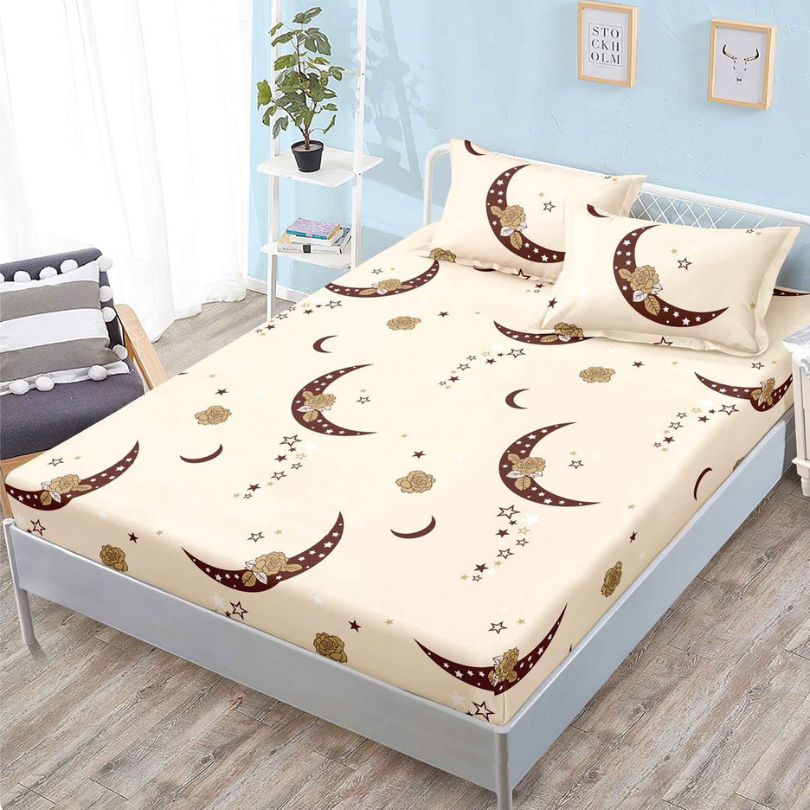 Husa de pat cu ELASTIC, Finet, 3 piese, 160x200x25, 100% bumbac | 0107-PV