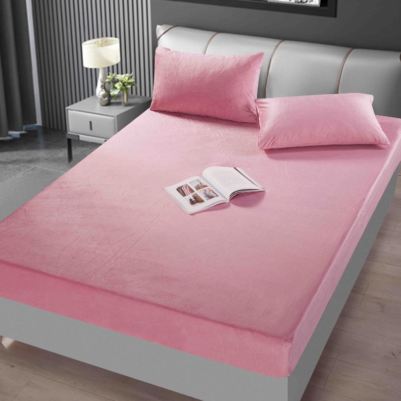 Husa de pat din catifea, cu elastic, 3 piese, ultra fina și eleganta  | 2352-J 
