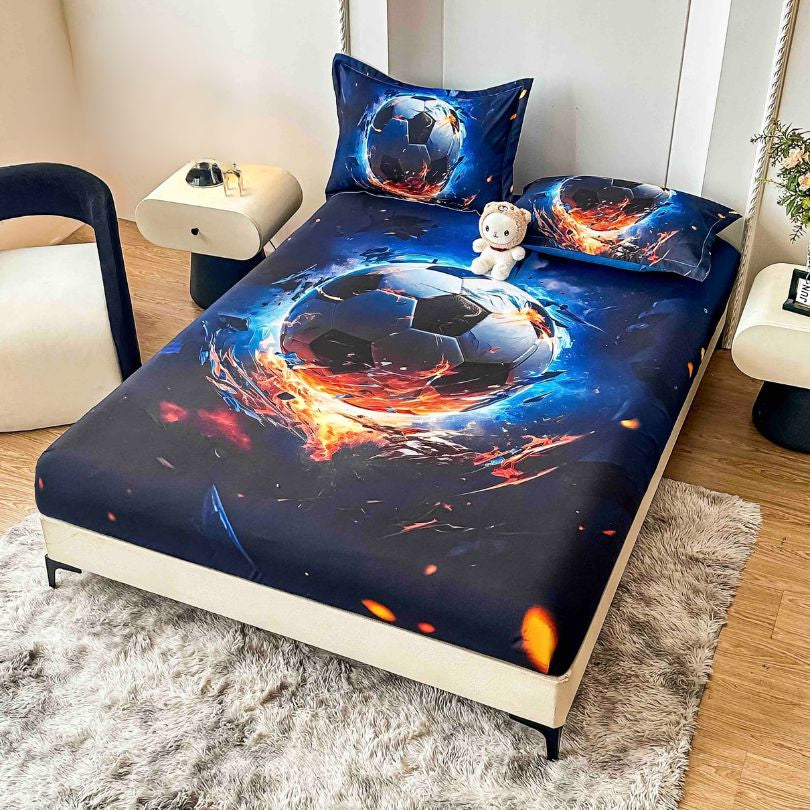  Husa de pat din  finet, imprimare digitala, ultra moale si rezistenta, decor modern | 2214-J 