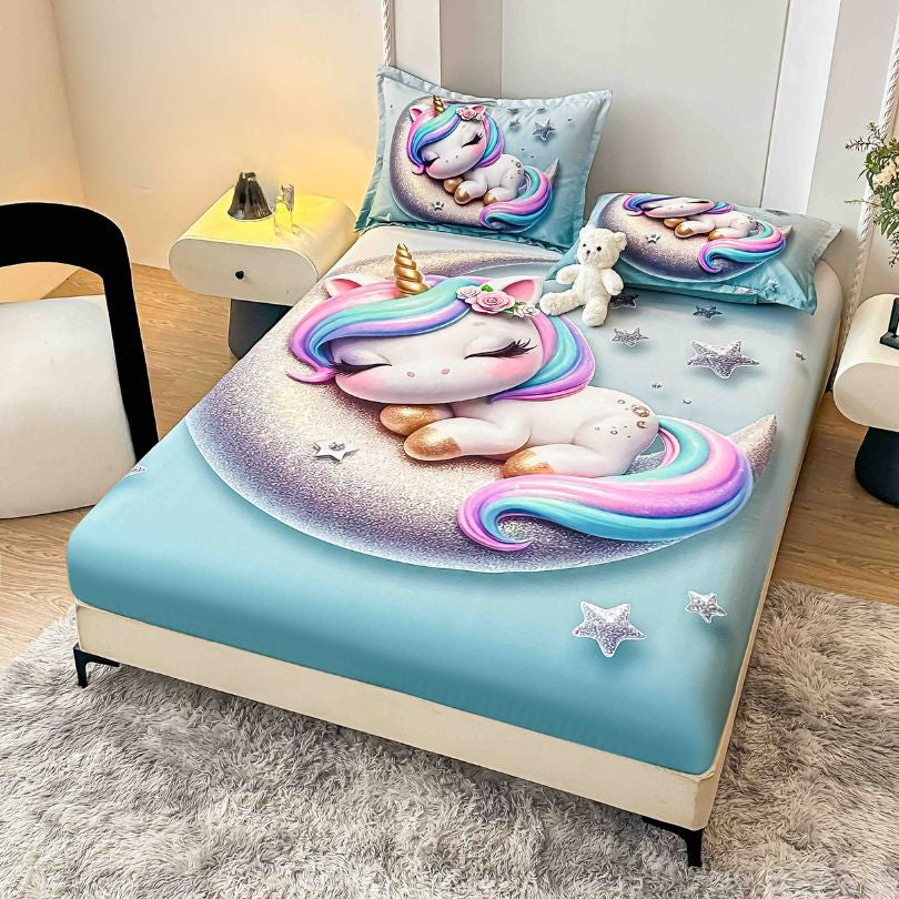 Husa de pat din  finet, imprimare digitala, ultra moale si rezistenta, decor modern | 2226-J