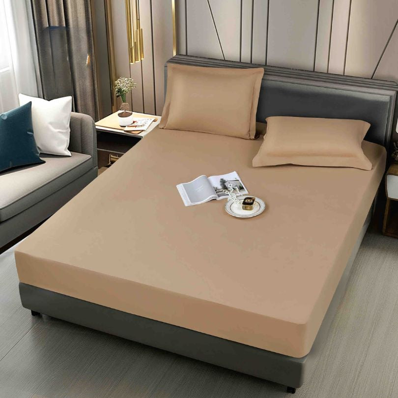 Husa de pat impermeabila, 3 piese, 160x200cm,  protectie totala, calitate și confort | 2435-J
