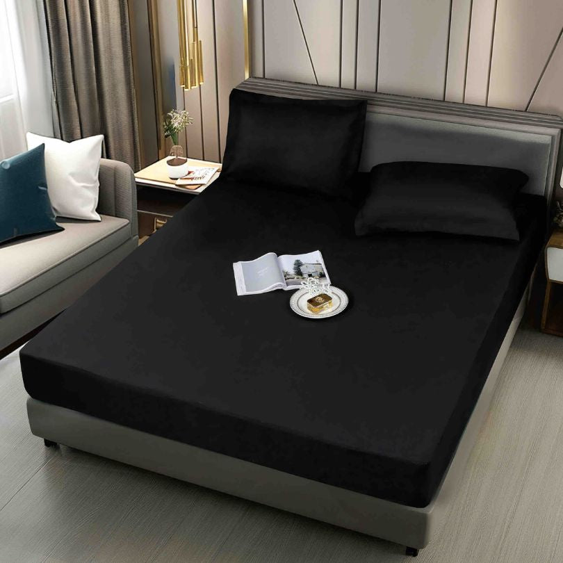 Husa de pat impermeabila, 3 piese, 160x200cm,  protectie totala, calitate și confort | 2437-J