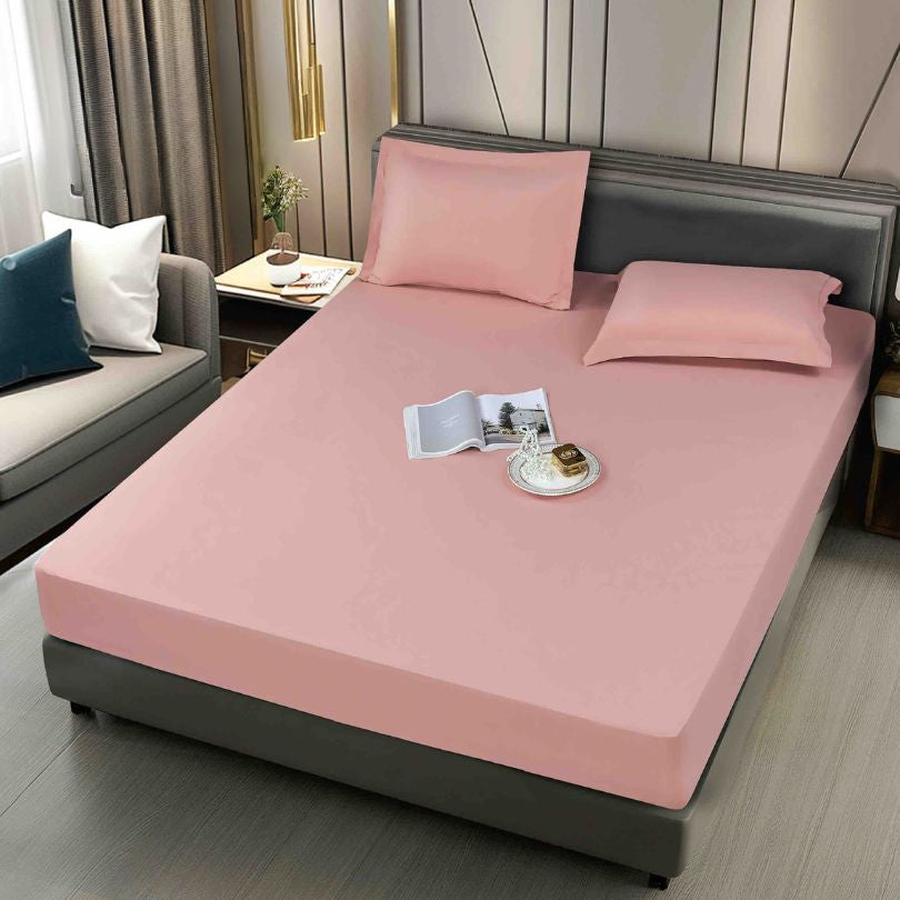 Husa de pat impermeabila, 3 piese, 160x200cm,  protectie totala, calitate și confort | 2439-J