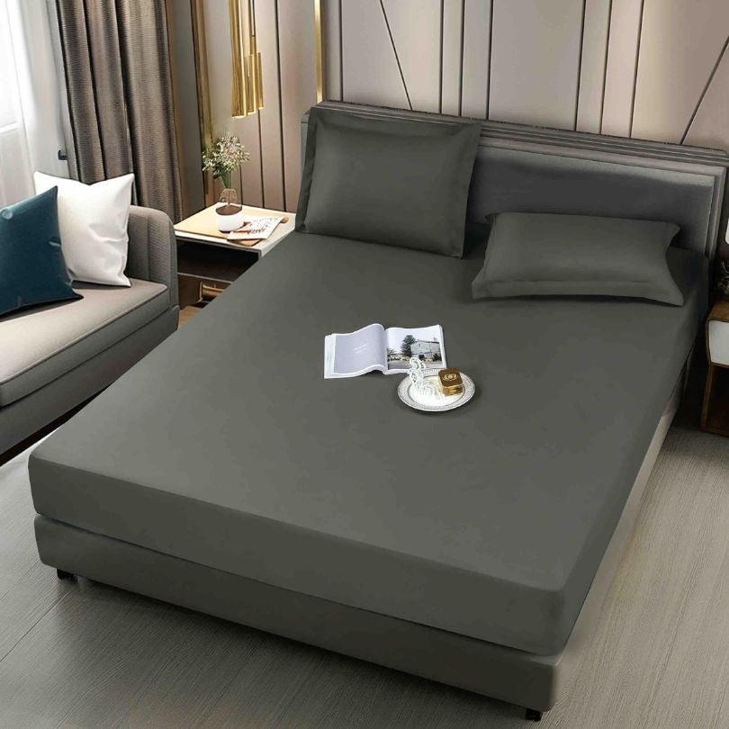 Husa de pat impermeabila, 3 piese, 180x200cm, protectie si confort garantat | 2450-J