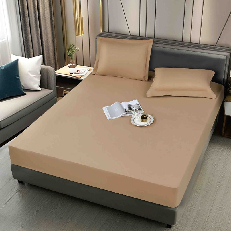 Husa de pat impermeabila, 3 piese, 180x200cm, protectie si confort garantat | 2451-J