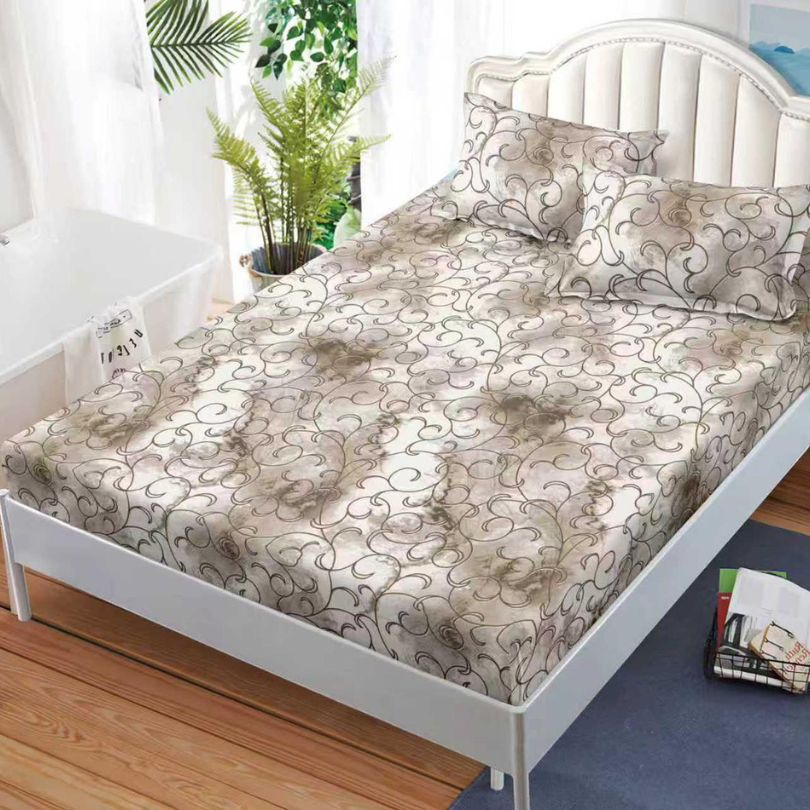 Husa de pat satinata, 3 piese, 160x200cm ultra fina și eleganta | 2560-S