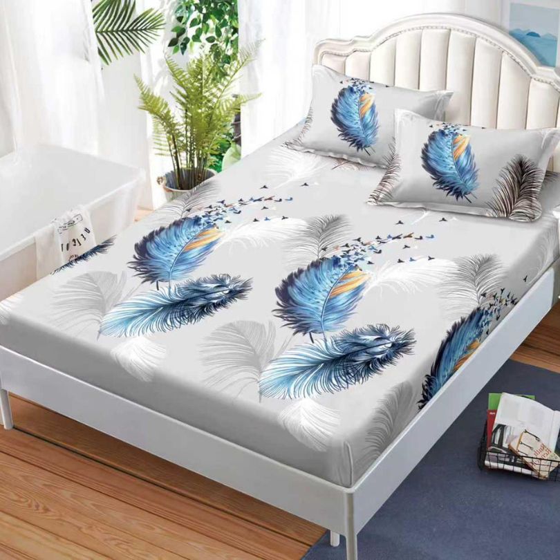 Husa de pat satinata, 3 piese, 160x200cm ultra fina și eleganta | 2574-S