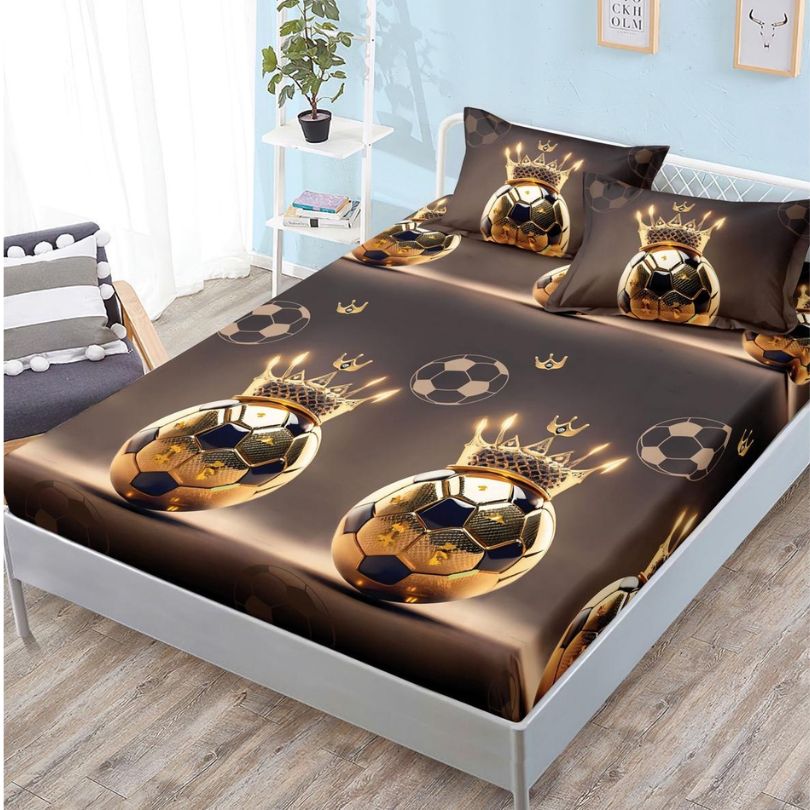 Husa de pat satinata, 3 piese, 160x200cm ultra fina și eleganta | 2575-S 