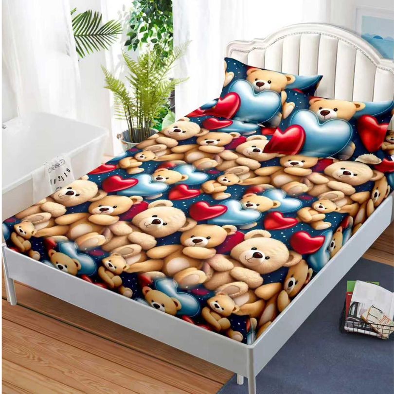Husa de pat satinata, 3 piese, 160x200cm ultra fina și eleganta | 2576-S 