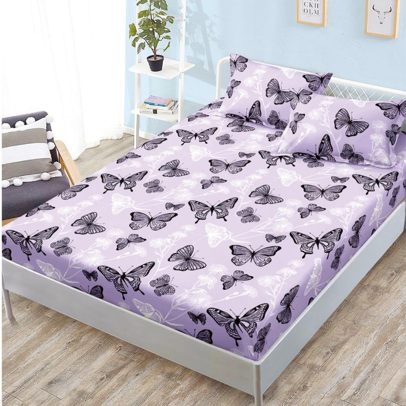 Husa de pat satinata, 3 piese, 160x200cm ultra fina și eleganta | 2577-S 