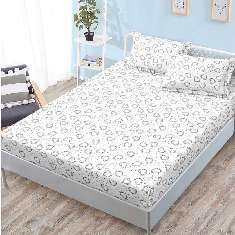 Husa de pat satinata, 3 piese, 160x200cm ultra fina și eleganta | 2581-S 