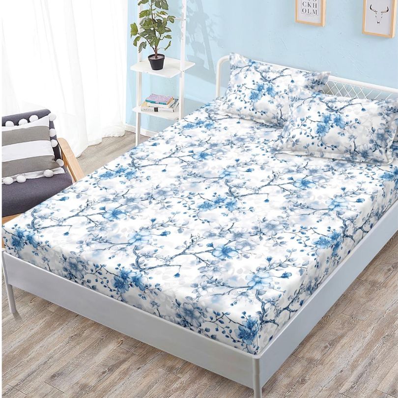 Husa de pat satinata, 3 piese, 160x200cm ultra fina și eleganta | 2582-S 