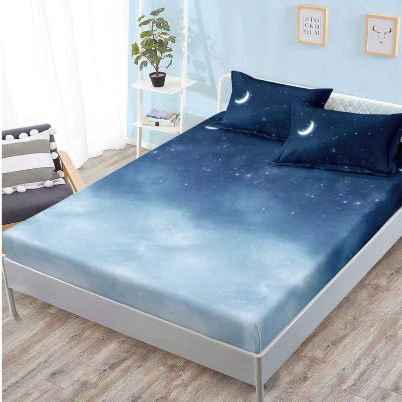 Husa de pat satinata, 3 piese, 160x200cm ultra fina și eleganta | 2583-S 