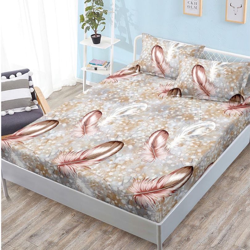 Husa de pat satinata, 3 piese, 160x200cm ultra fina și eleganta | 2589-S 