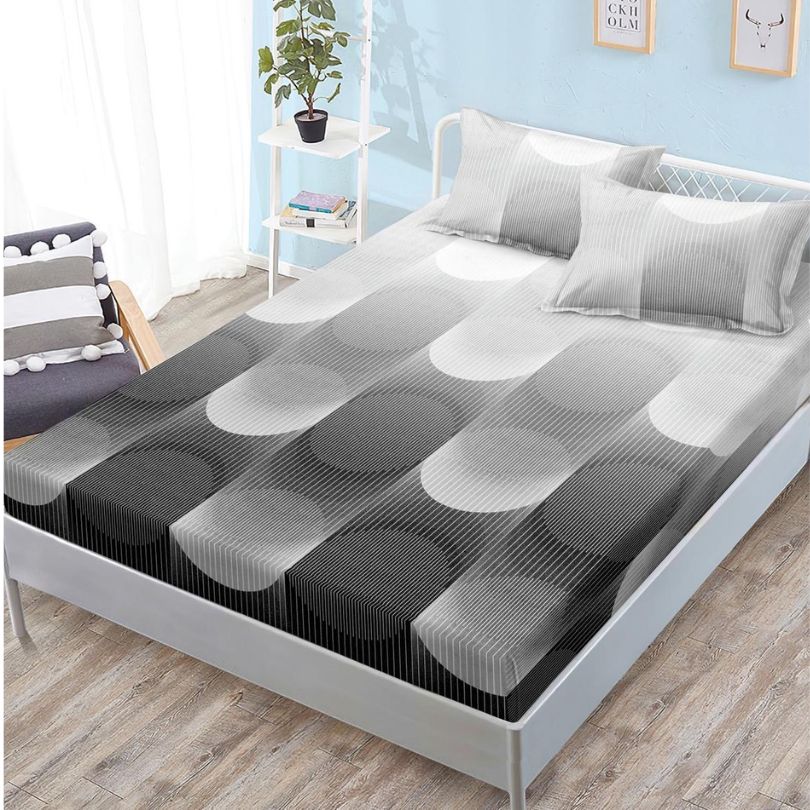 Husa de pat satinata, 3 piese, 160x200cm ultra fina și eleganta | 2592-S 