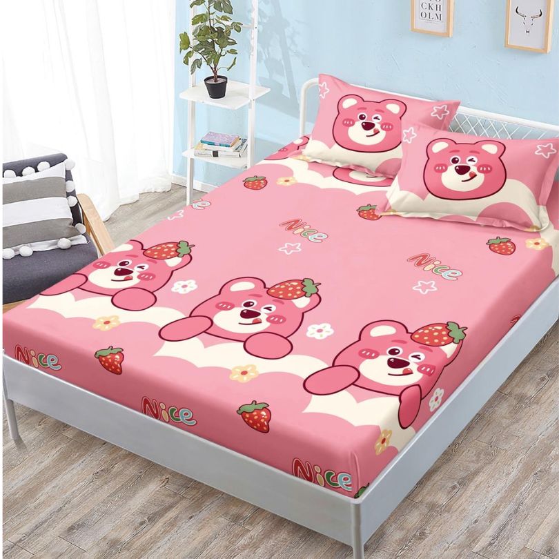 Husa de pat satinata, 3 piese, 160x200cm ultra fina și eleganta | 2594-S 