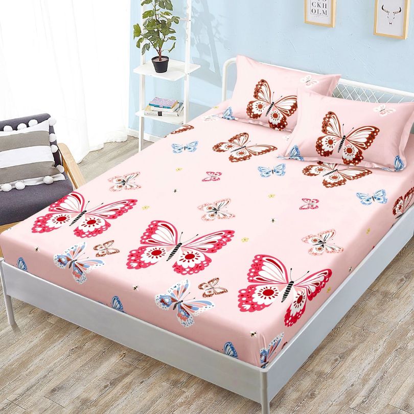 Husa de pat satinata, 3 piese, 160x200cm ultra fina și eleganta | 2598-S 