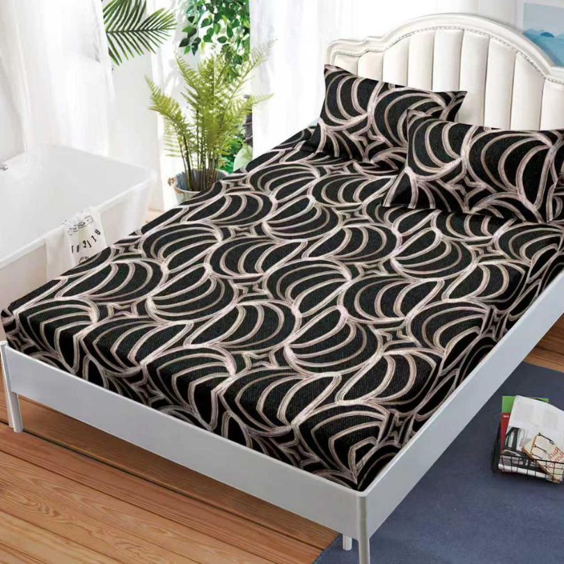 Husa de pat satinata, 3 piese, 160x200cm ultra fina și eleganta | 2602-S 
