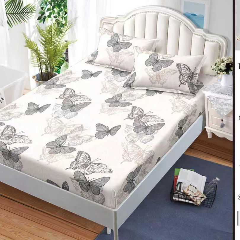 Husa de pat satinata, 3 piese, 160x200cm ultra fina și eleganta | 2603-S 