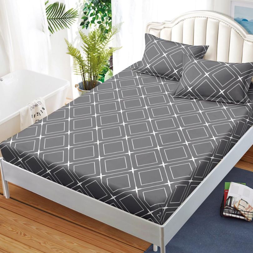 Husa de pat satinata, 3 piese, 160x200cm ultra fina și eleganta | 2604-S 