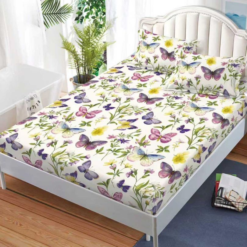 Husa de pat satinata, 3 piese, 160x200cm ultra fina și eleganta | 2609-S 