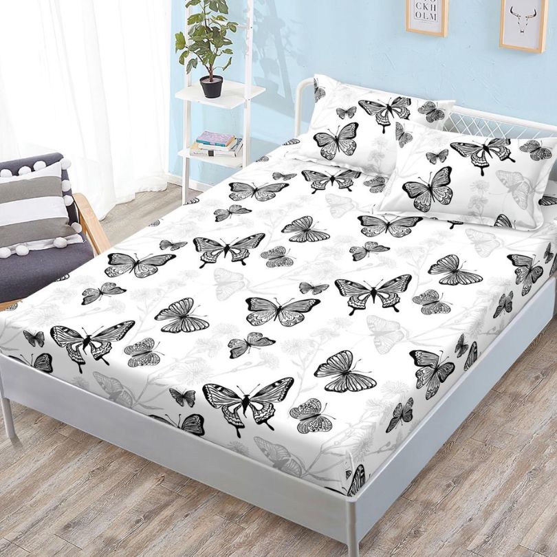 Husa de pat satinata, 3 piese, 160x200cm ultra fina și eleganta | 2610-S 