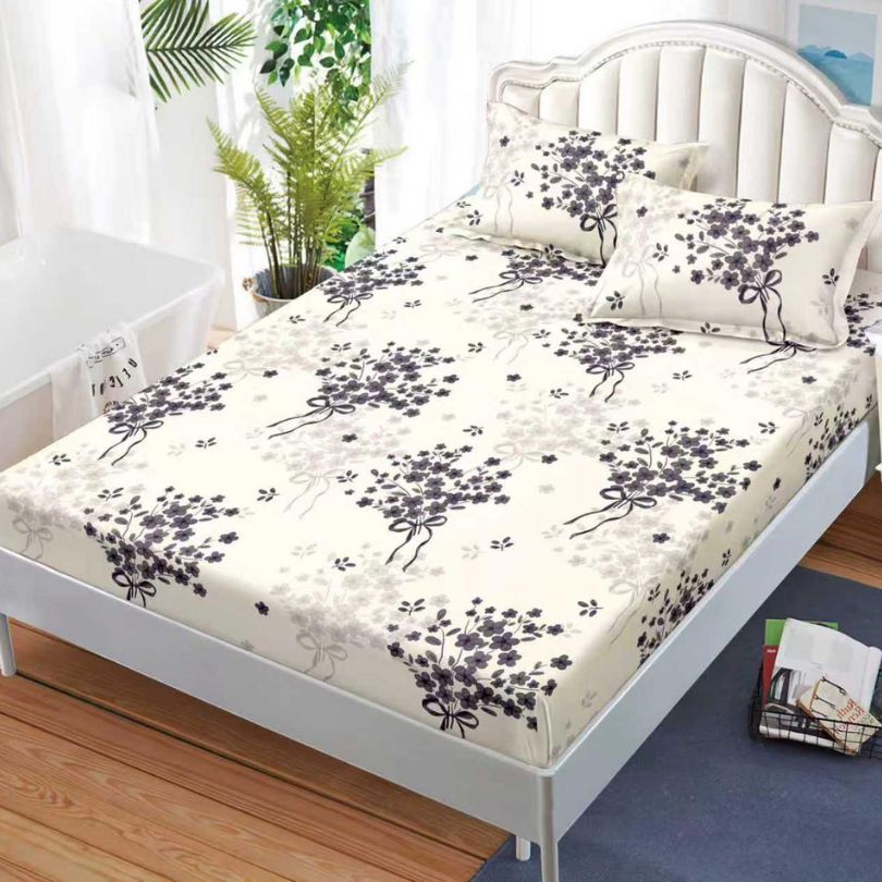 Husa de pat satinata, 3 piese, 160x200cm ultra fina și eleganta | 2612-S 