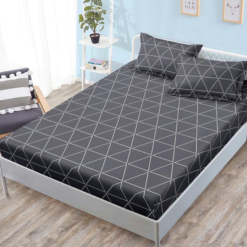 Husa de pat satinata, 3 piese, 160x200cm ultra fina și eleganta | 2613-S 