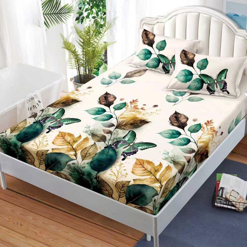 Husa de pat satinata, 3 piese, 160x200cm ultra fina și eleganta | 2615-S