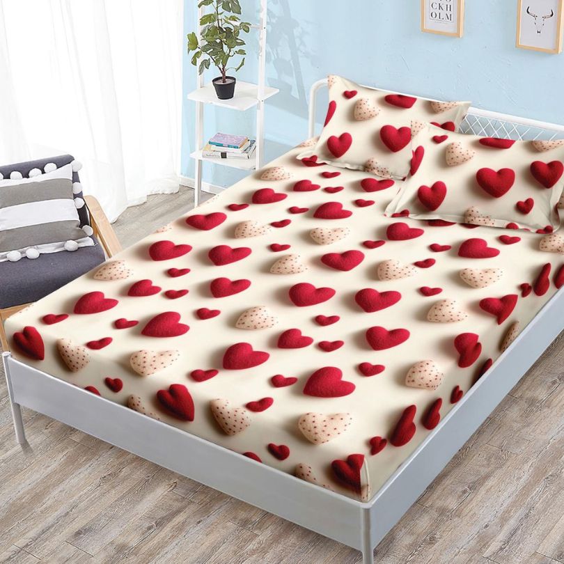 Husa de pat satinata, 3 piese, 160x200cm ultra fina și eleganta | 2617-S