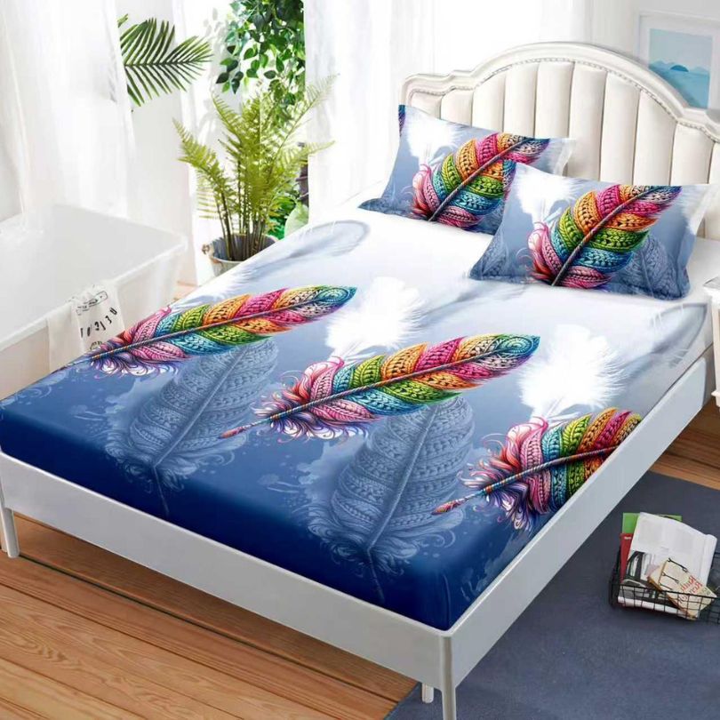 Husa de pat satinata, 3 piese, 160x200cm ultra fina și eleganta | 2618-S