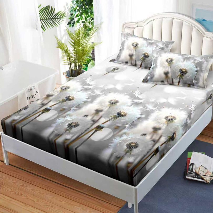 Husa de pat satinata, 3 piese, 160x200cm ultra fina și eleganta | 2620-S