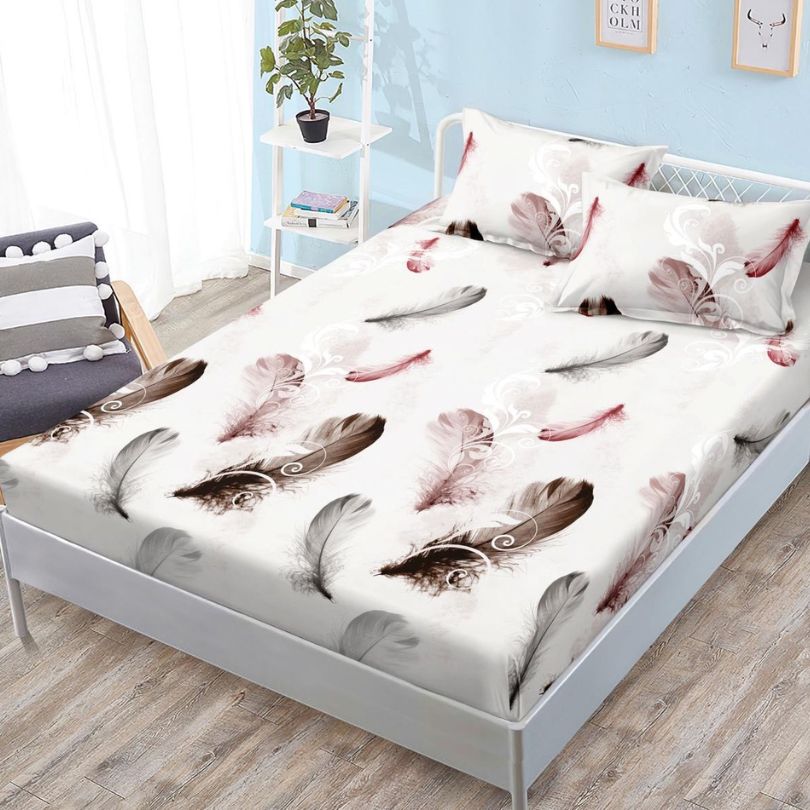 Husa de pat satinata, 3 piese, 160x200cm ultra fina și eleganta | 2623-S 