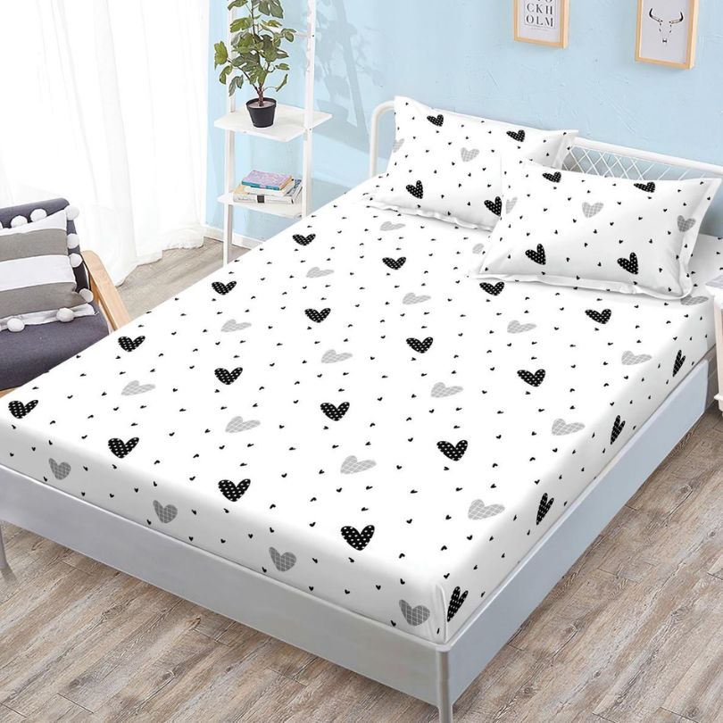 Husa de pat satinata, 3 piese, 160x200cm ultra fina și eleganta | 2627-S 