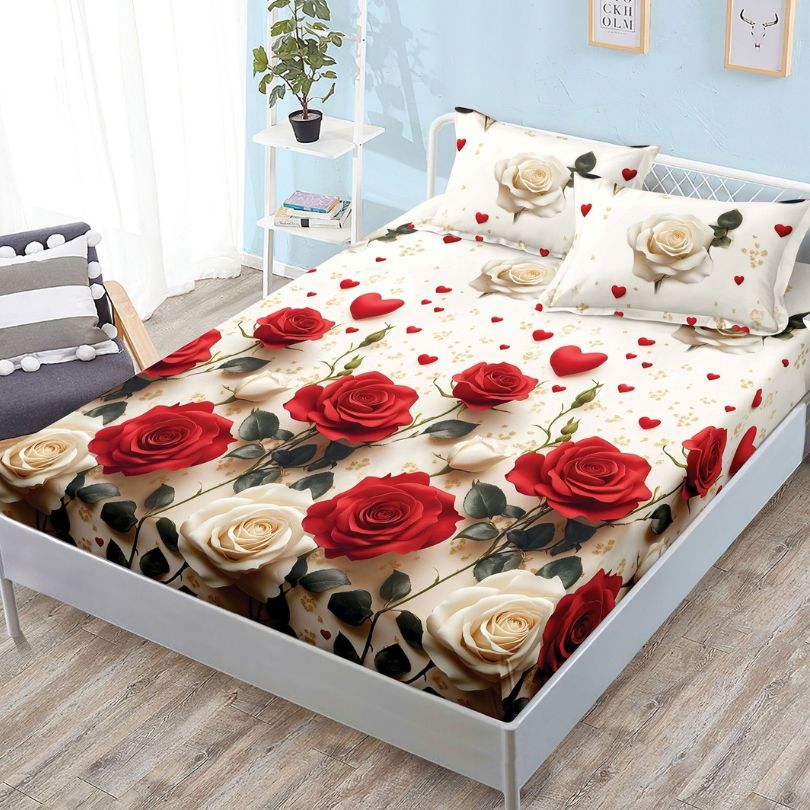 Husa de pat satinata, 3 piese, 160x200cm ultra fina și eleganta | 2630-S 