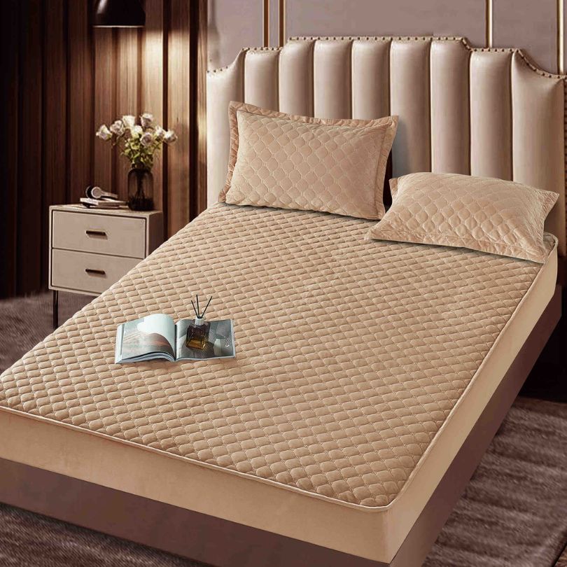 Husa de pat topper catifea – Set complet 3 piese, confort si eleganta pentru patul tau 160X200cm | COD 1541-J