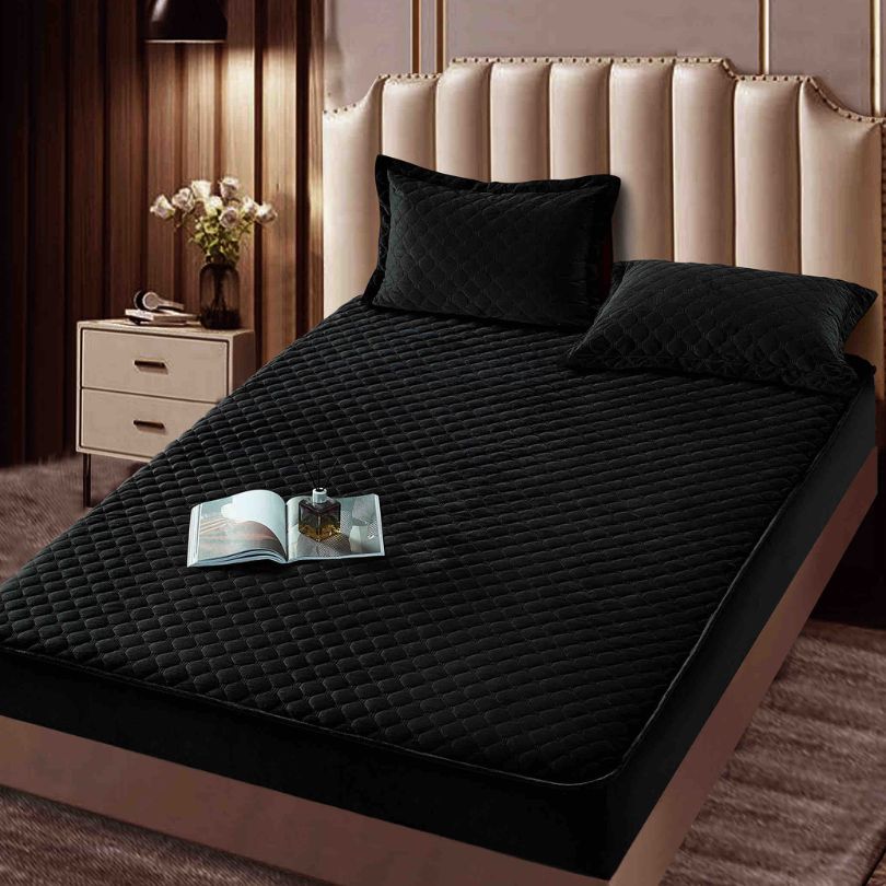 Husa de pat topper catifea – Set complet 3 piese, confort si eleganta pentru patul tau 160X200cm | COD 1544-J