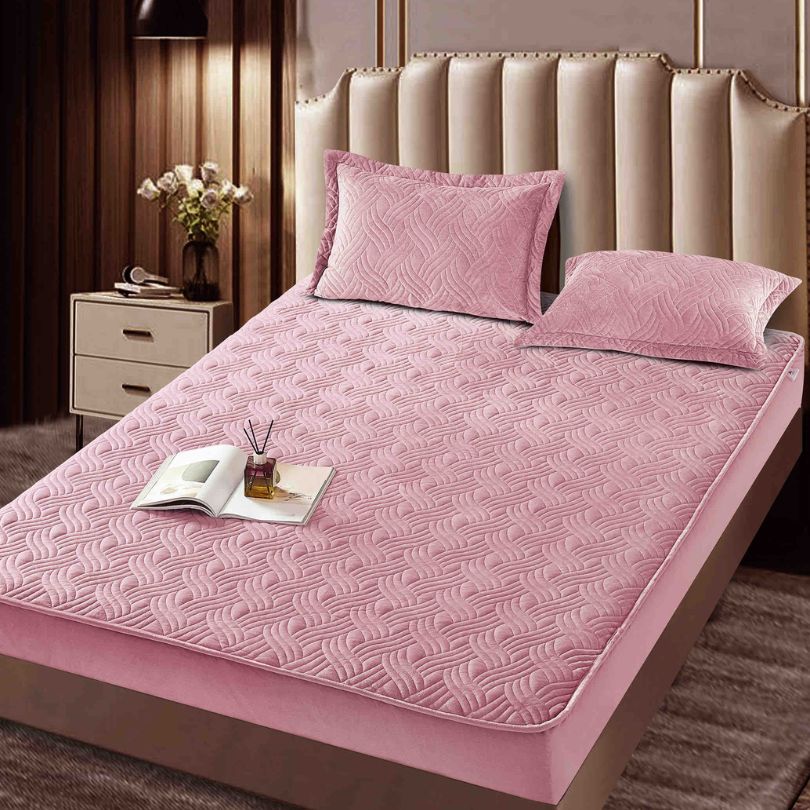 Husa de pat topper catifea – Set complet 3 piese, confort si eleganta pentru patul tau 180X200cm | COD 1525-J