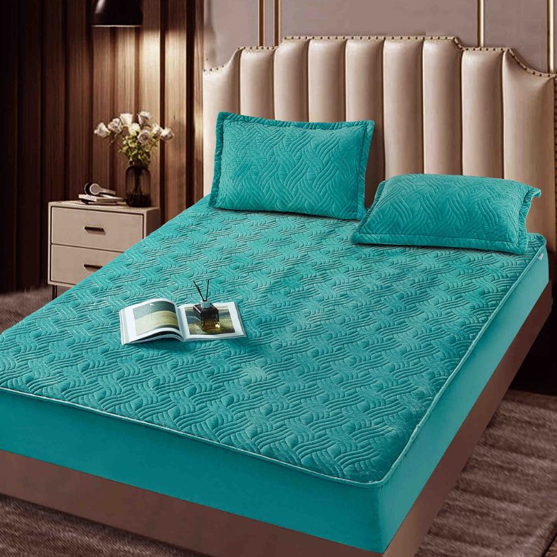 Husa de pat topper catifea – Set complet 3 piese, confort si eleganta pentru patul tau 180X200cm | COD 1528-J