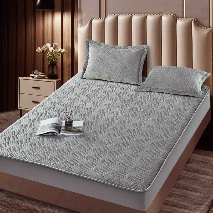 Husa de pat topper catifea – Set complet 3 piese, confort si eleganta pentru patul tau 180X200cm | COD 1535-J