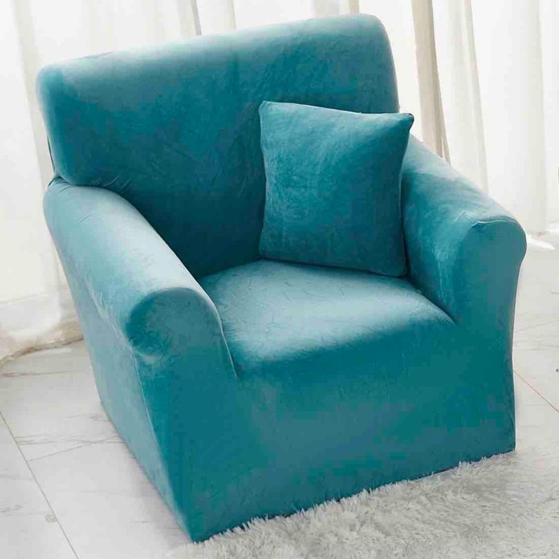 Husa fotoliu catifea, protectie eleganta si confort sporit, aspect modern | 2296-J 